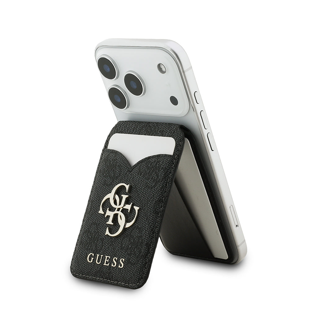 Guess Orjinal Lisanslı Aynalı Metal Büyük 4G Logolu Standlı Magnetik Kartlık