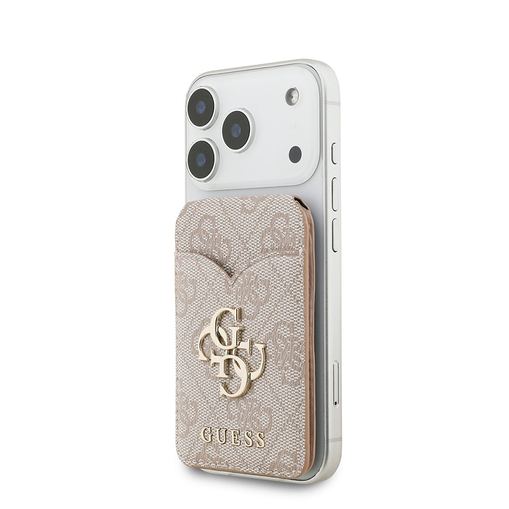 Guess Orjinal Lisanslı Aynalı Metal Büyük 4G Logolu Standlı Magnetik Kartlık