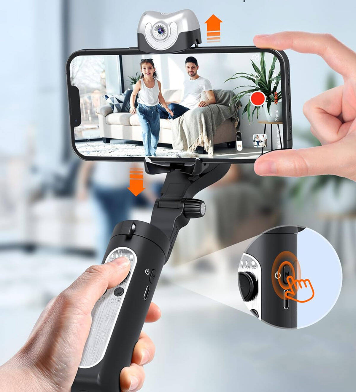 Hohem iSteady VS2 3 Eksenli El Tipi AI Yapay Zeka Görüş Sensörlü Gimbal Stabilizatör