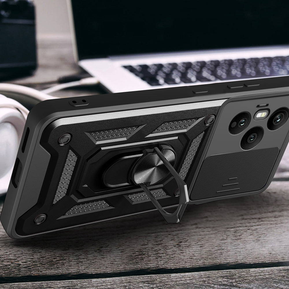 Honor 400 Pro Kılıf Magnetik Standlı Kamera Korumalı Zore Sürgülü Vega Kapak
