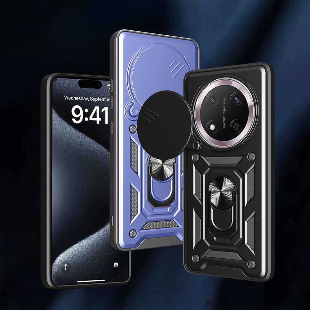 Honor X9C Kılıf Magnetik Standlı Kamera Korumalı Zore Sürgülü Vega Kapak