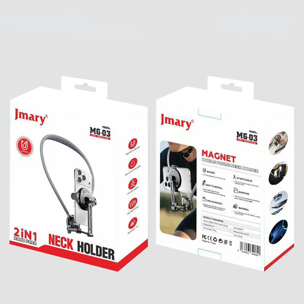 Jmary MG-03 2in1 Eller Serbest Magnetik Boyun Askılı Telefon Tutucu