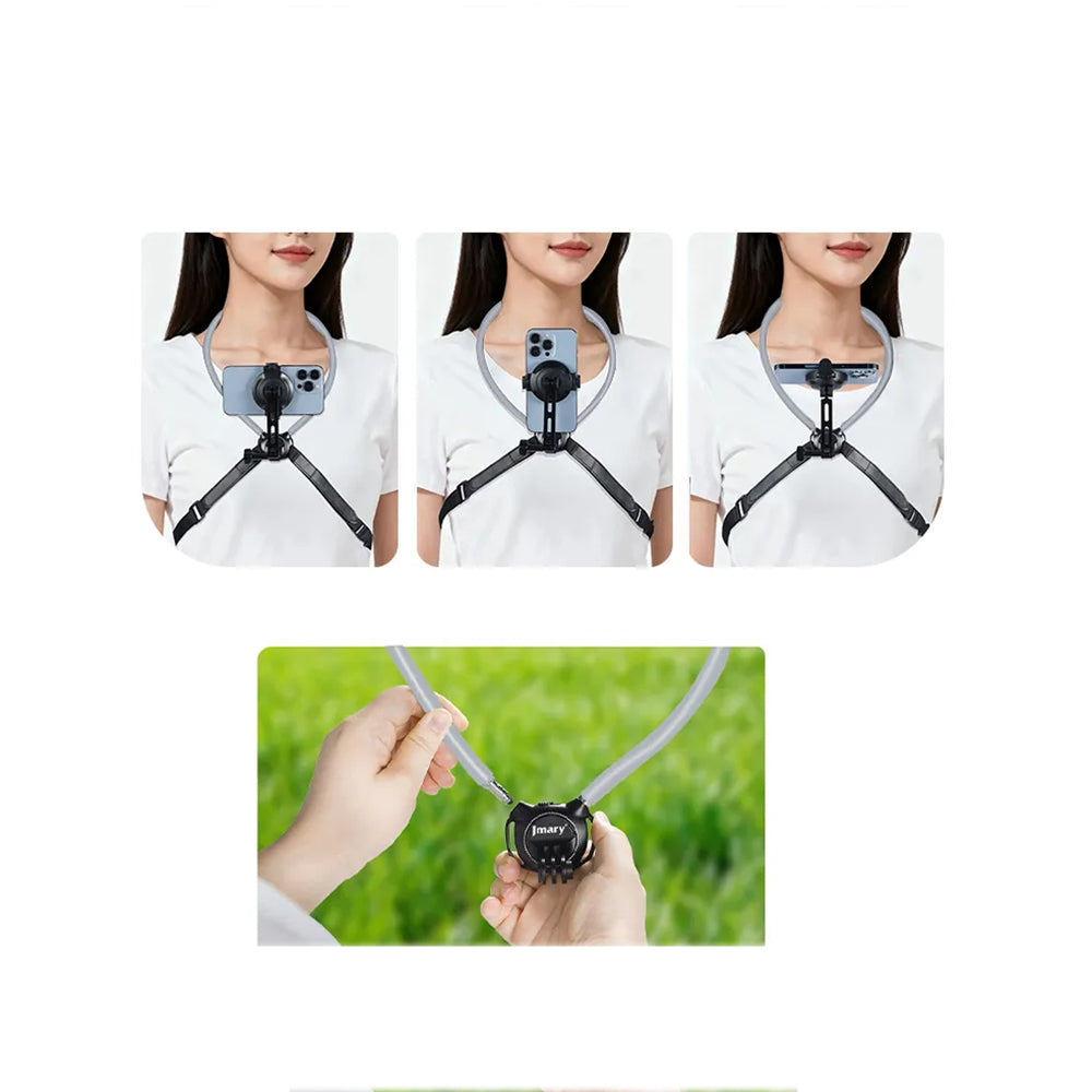 Jmary MG-03 2in1 Eller Serbest Magnetik Boyun Askılı Telefon Tutucu