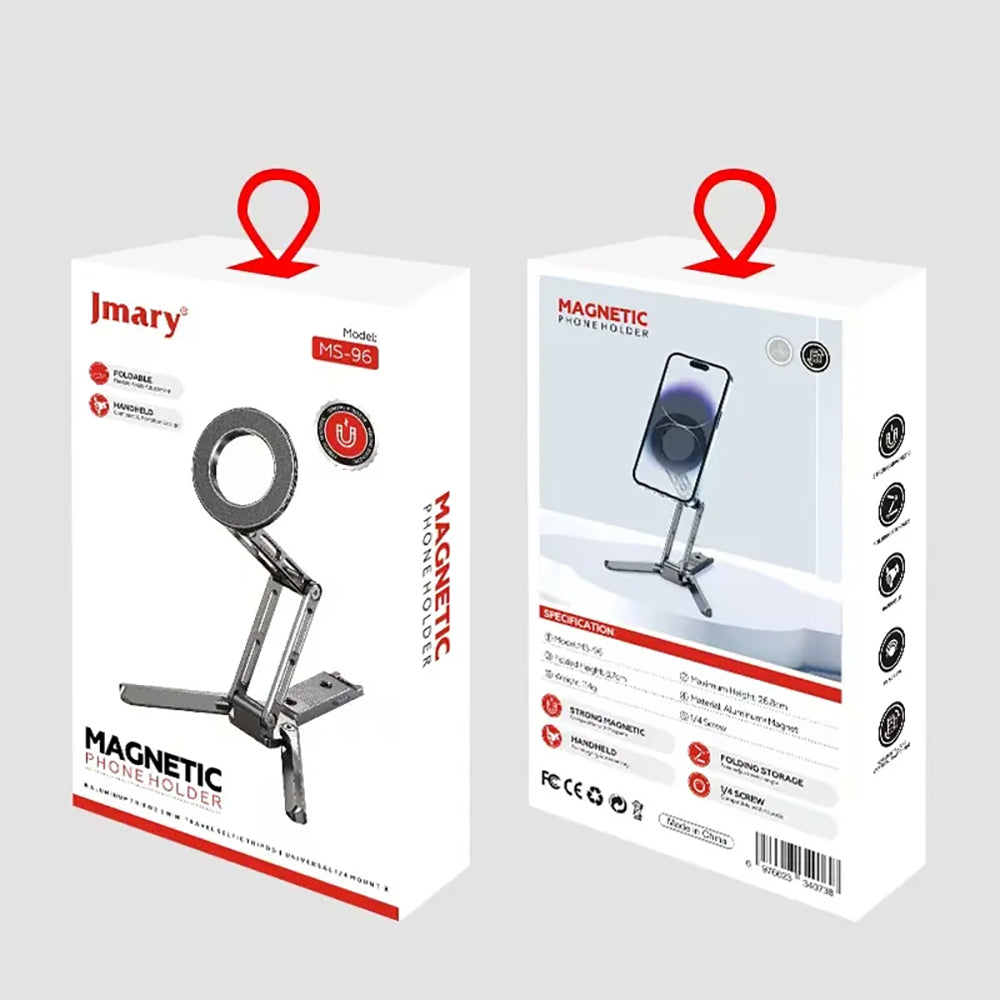 Jmary MS-96 Ayarlanabilir Katlanabilir 360 Derece Dönebilen Magnetik Telefon Standı