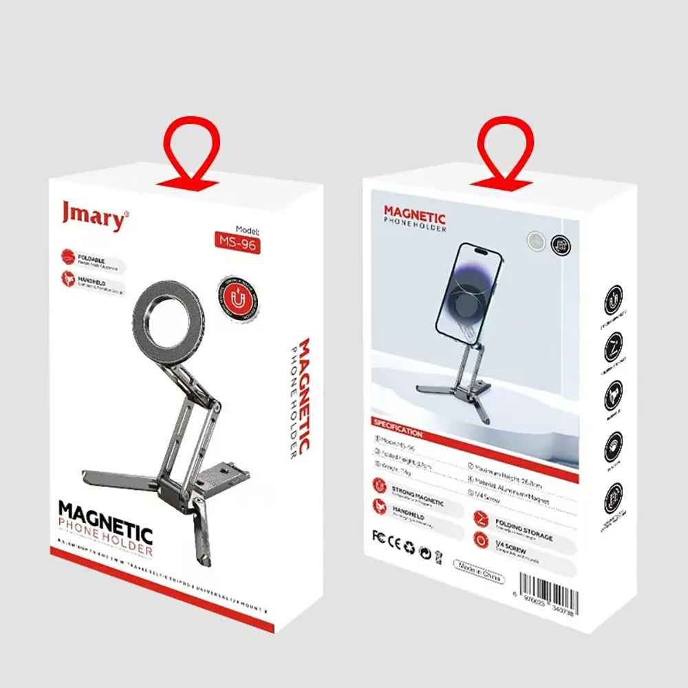 Jmary MS-96 Ayarlanabilir Katlanabilir 360 Derece Dönebilen Magnetik Telefon Standı