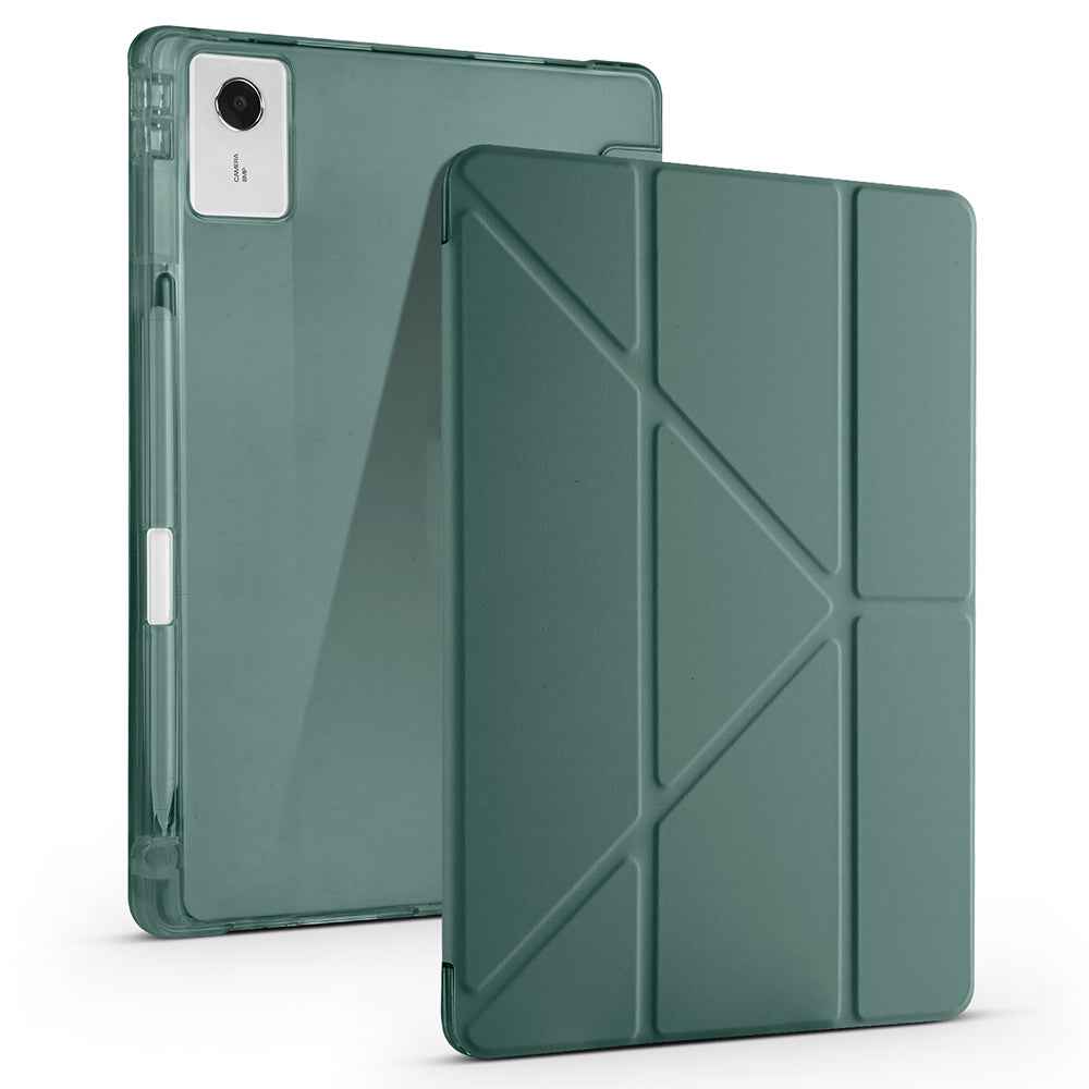 Lenovo Idea Tab Plus 12.1 Kılıf Zore Tri Folding Kalem Bölmeli Standlı Kılıf