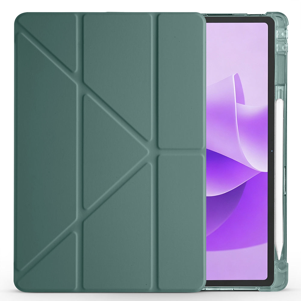 Lenovo Idea Tab Plus 12.1 Kılıf Zore Tri Folding Kalem Bölmeli Standlı Kılıf