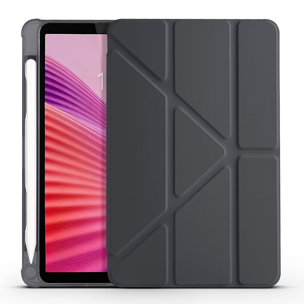 Lenovo Tab One 8.7 TB-305FU Kılıf Zore Tri Folding Kalem Bölmeli Standlı Kılıf
