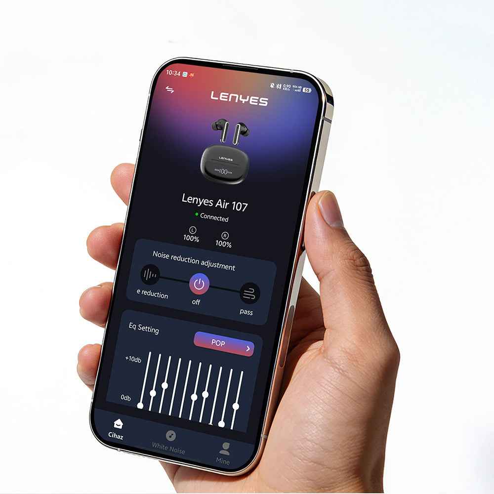 Lenyes Air 107 ANC/ENC Teknolojili 360 Derece Panaromik Ses Özellikli Kulak İçi Bluetooth Kulaklık v6.0
