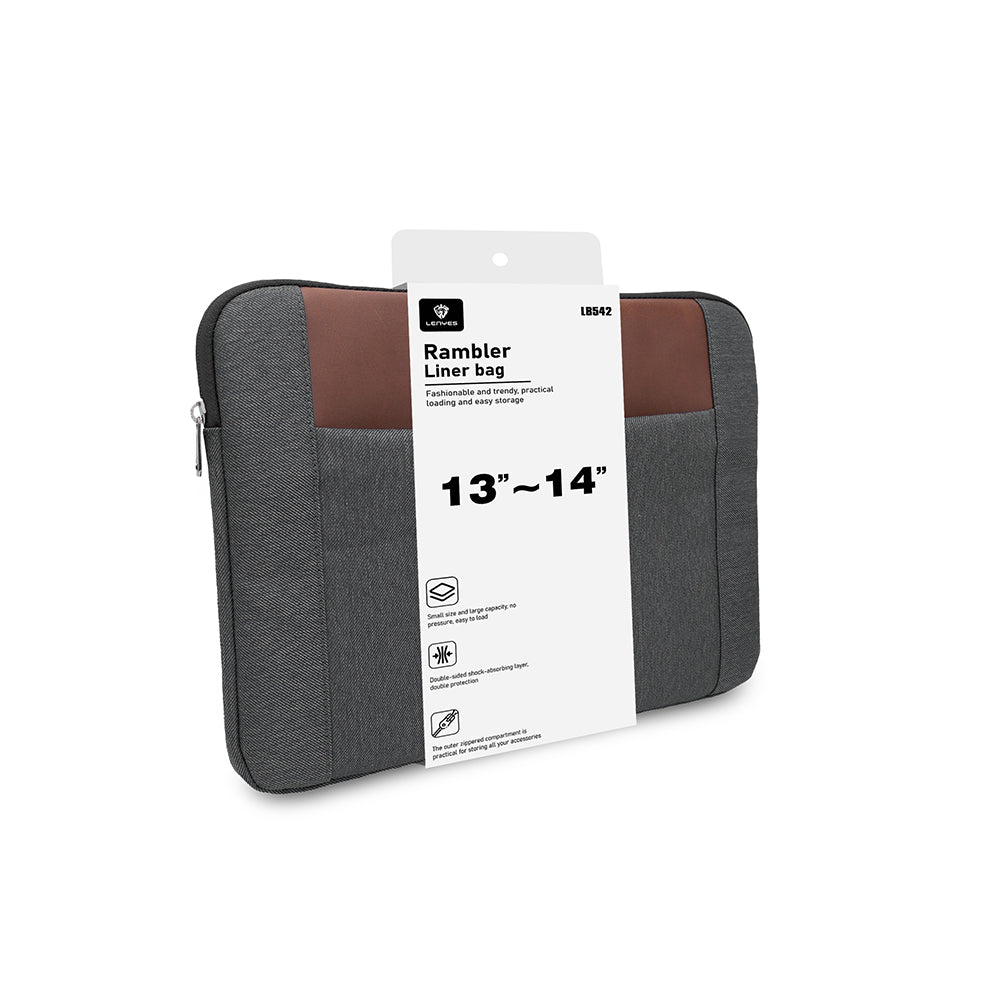 Lenyes LB542 Rambler Serisi Su Geçirmez Polyester Kumaş 13-14 inç Laptop Çantası