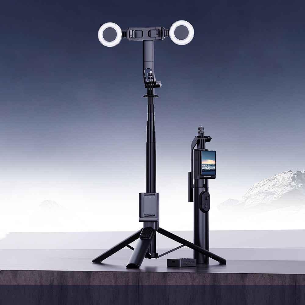 Lenyes LPH120 Uzaktan Kumandalı Çok Fonksiyonlu Sabitleyici Ekranlı Tripod ve Selfie Çubuğu