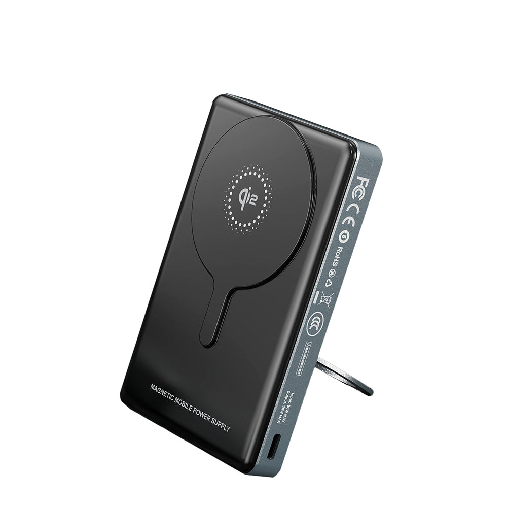 Lenyes PW1013D PD 30W Dijital LED Göstergeli Qi2 Teknolojili Standlı Kablosuz Şarj Özellikli Wireless Powerbank 15W 10000mAh