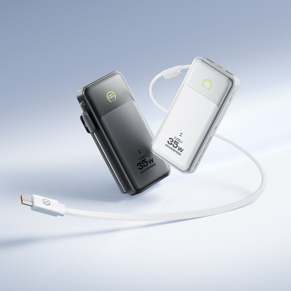 Movespeed MSP20 Dijital LED Göstergeli Type-C Kablolu Powerbank 35W 20.000mAh