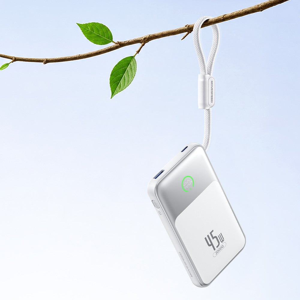 Movespeed MSP20 Pro Dijital LED Göstergeli Type-C Kablolu Powerbank 45W 20.000mAh
