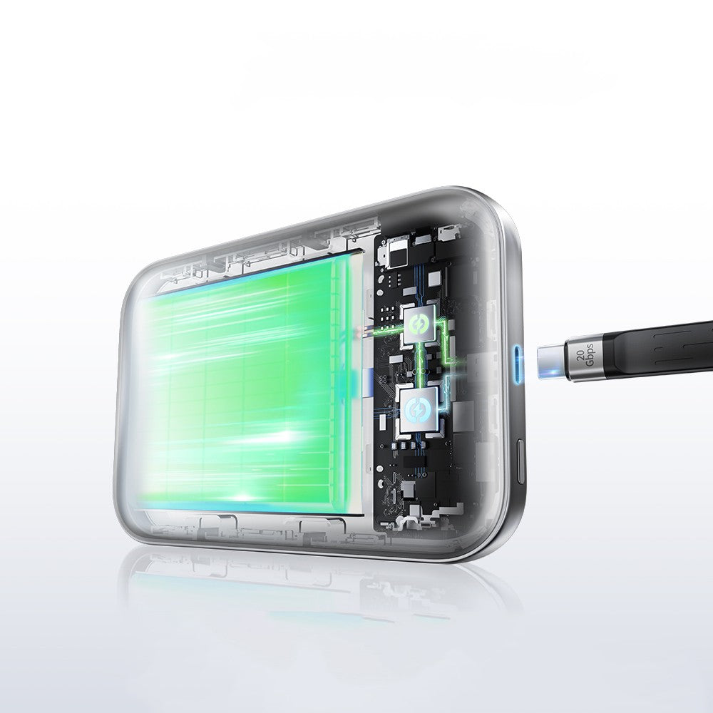 Movespeed MSPD10 PSSD Powerbank Özellikli Manyetik 5000mAh 2in1 SSD 4K ProRes Destekli 4TB USB3.2 Taşınabilir Harici Disk