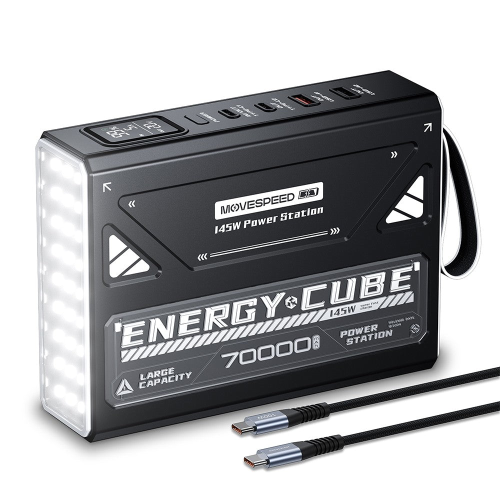 Movespeed YSPBZ70 Pro Max Hızlı Şarj Özellikli Dijital LED Göstergeli Powerbank 145W 70.000mAh