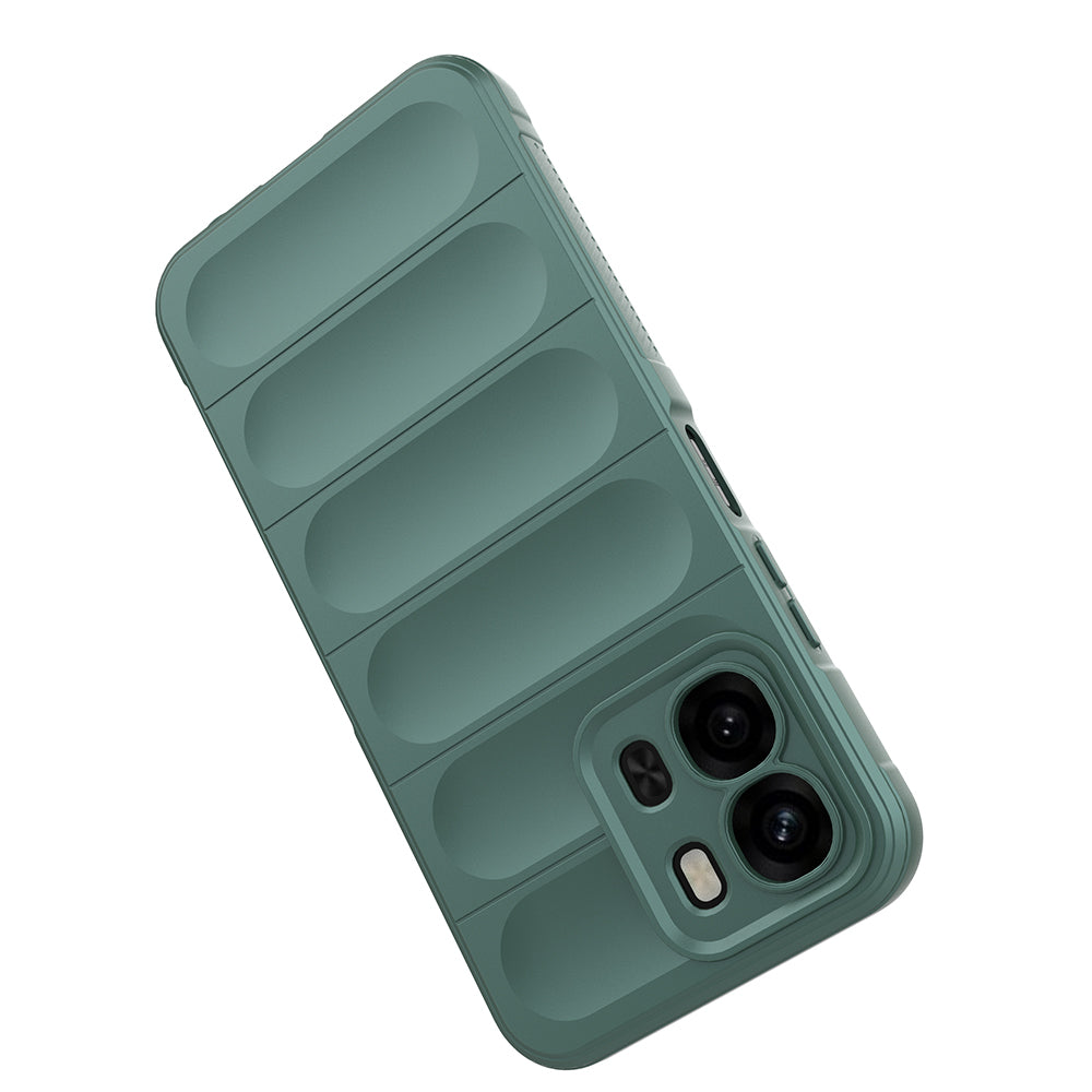 Oppo A6X Kılıf Esnek TPU Oyuklu Arka Yüzey Tasarımlı Zore Etnik Silikon Kapak