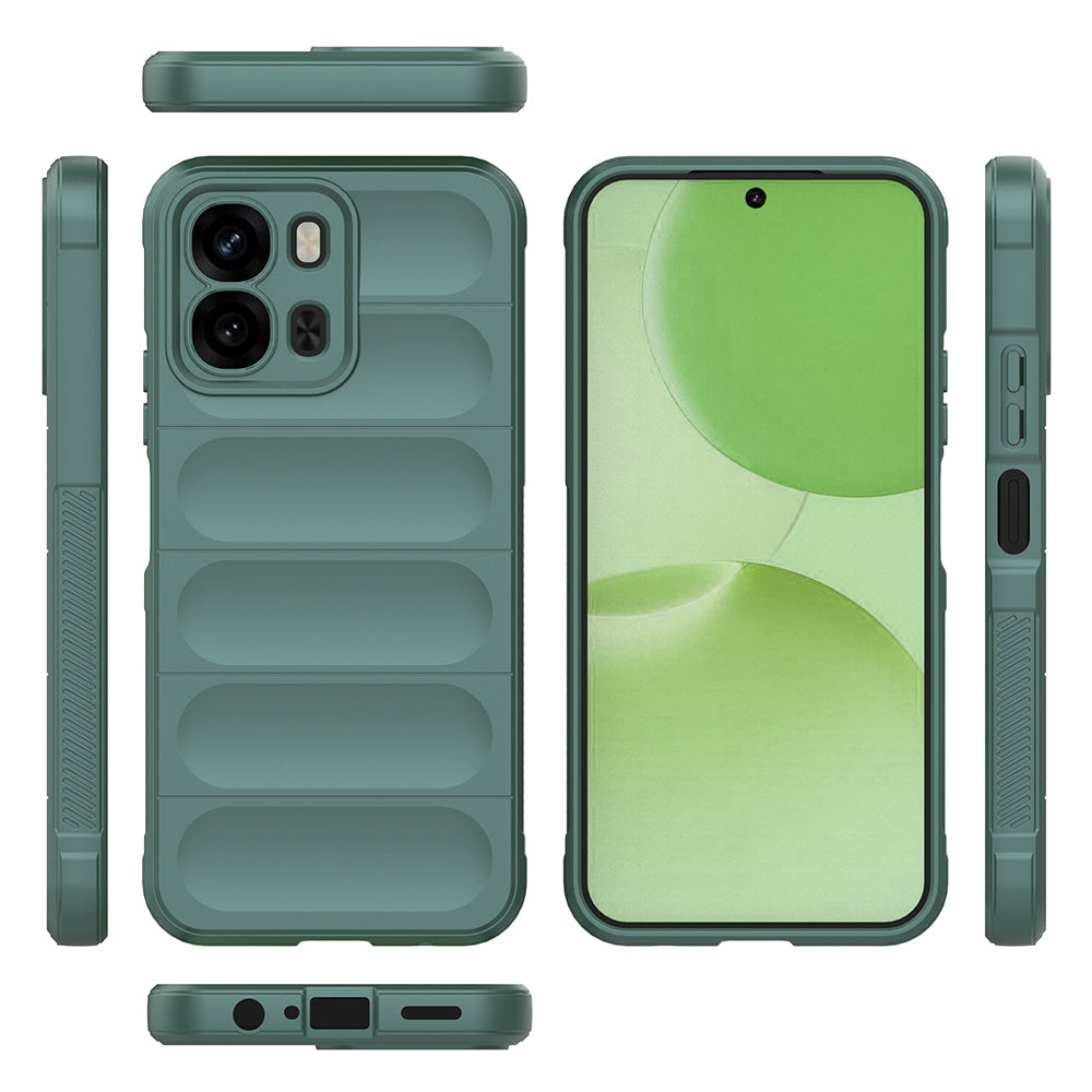 Oppo A6X Kılıf Esnek TPU Oyuklu Arka Yüzey Tasarımlı Zore Etnik Silikon Kapak