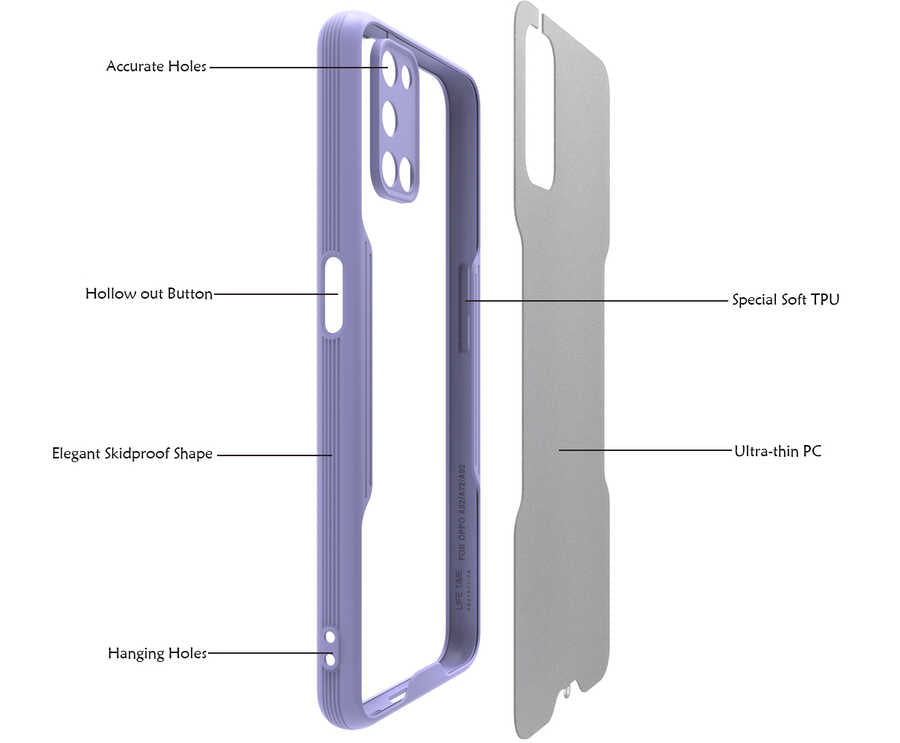 Oppo A92 Kılıf Zore Parfe Kapak