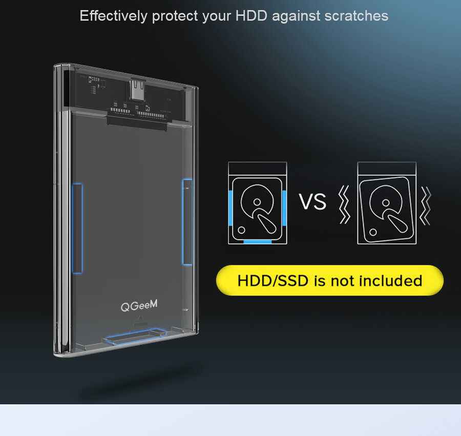 Qgeem QG-ST05 2.5 inç Sata Harddisk Veri Aktarım Kutusu