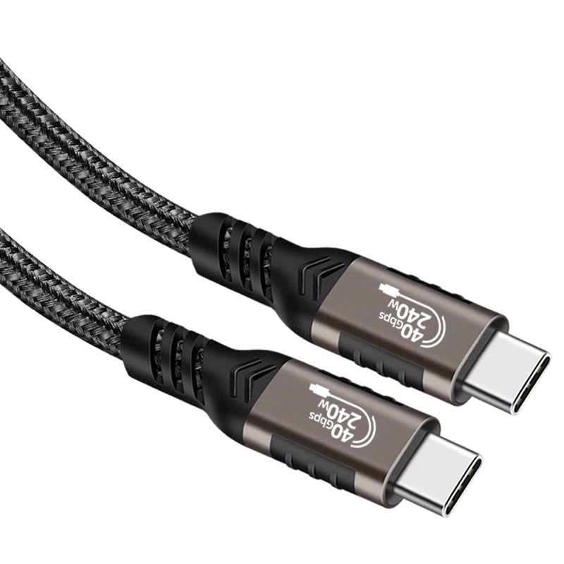 Qgeem QG01 Type-C to Type-C USB4 PD Data Kablosu 240W 40Gbps 8K@60Hz 0.5 Metre
