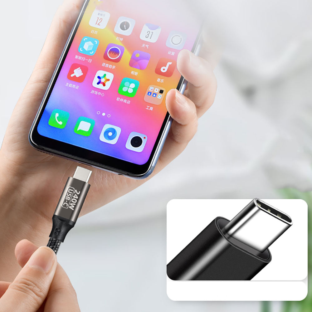 Qgeem QG02 Type-C to Type-C PD3.1 Data Kablosu 240W 480Mbps 2 Metre