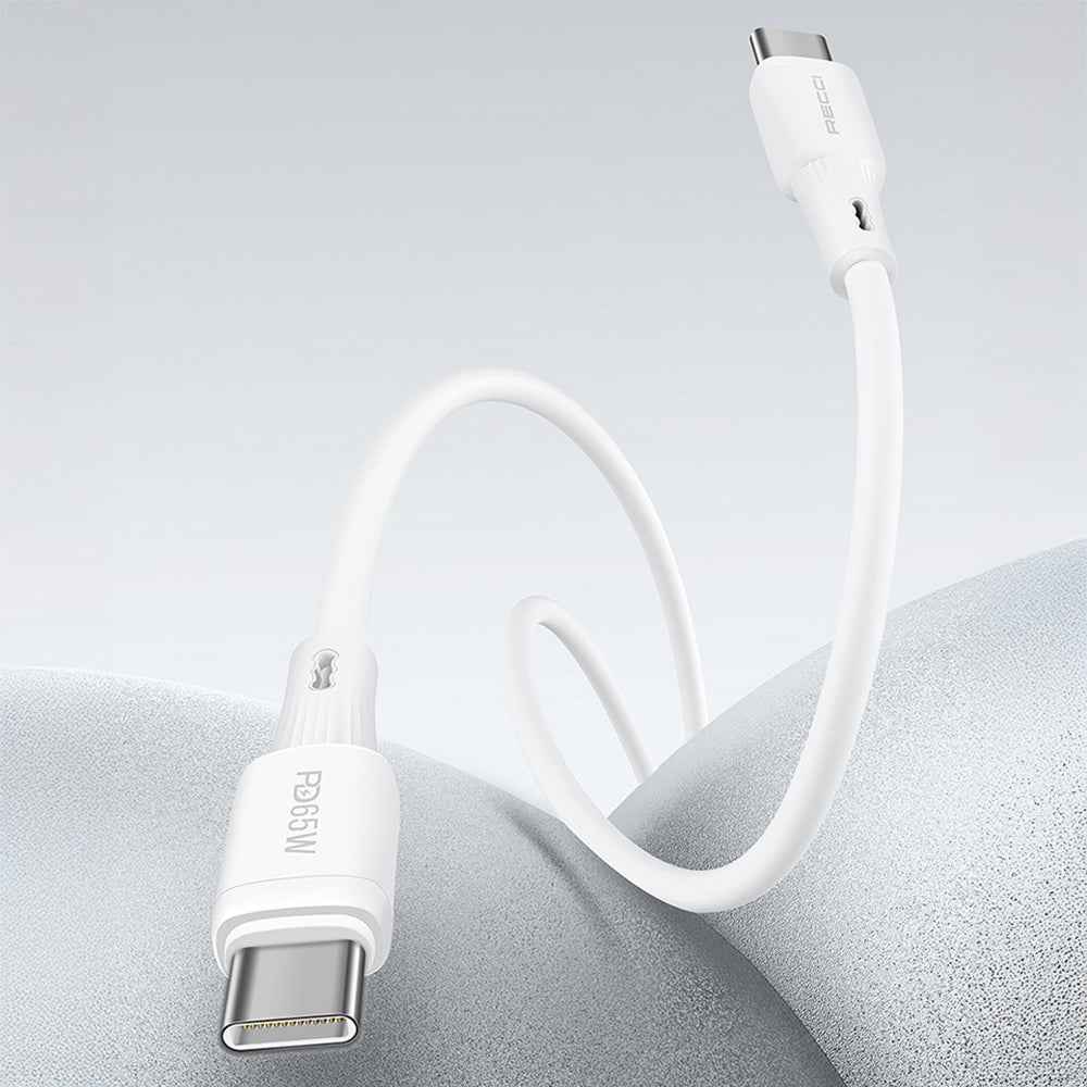 Recci RC123E Type-C PD GaN Teknolojili Mini Hızlı Şarj Seti 65W 1M