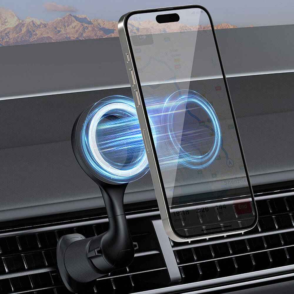 Recci RHO-C42 M-safe Magnetik 360° Dönebilen Havalandırma Tasarım Araç Telefon Tutucu