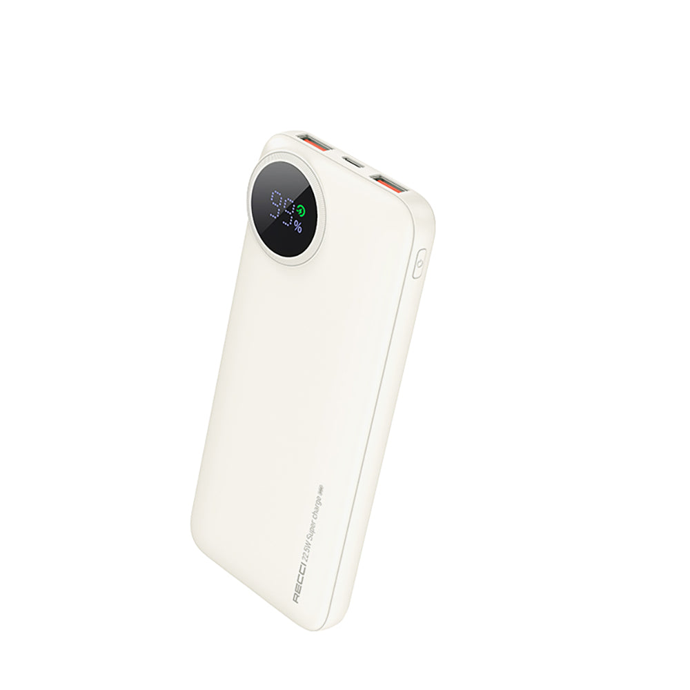 Recci RPB-P48 PD 20W Dijital LED Göstergeli Hızlı Şarj Özellikli Taşınabilir Powerbank 22.5W 10000mAh