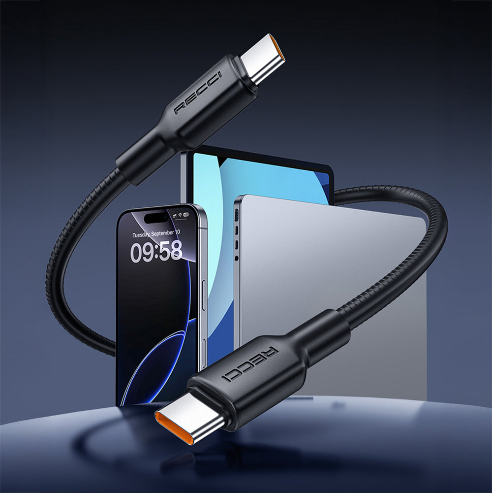 Recci RS46CL Type-C to Lightning PD 30W Hızlı Şarj Özellikli Data ve Şarj Kablosu 1.2M