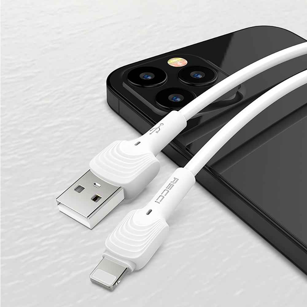 Recci RTC-N26L USB-A to Lightning Hızlı Şarj Özellikli Data ve Şarj Kablosu 1M