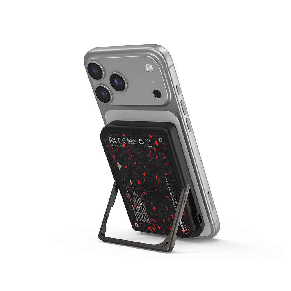 Skinarma Vektor Kablosuz ve PD Hızlı Şarj Özellikli Metal Standlı Taşınabilir Powerbank 15W 5000mAh