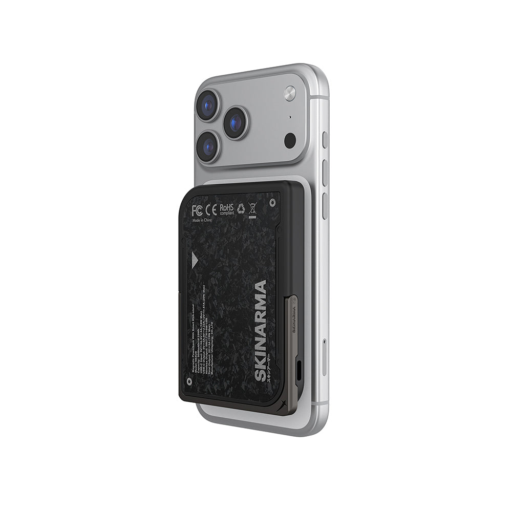 Skinarma Vektor Kablosuz ve PD Hızlı Şarj Özellikli Metal Standlı Taşınabilir Powerbank 15W 5000mAh