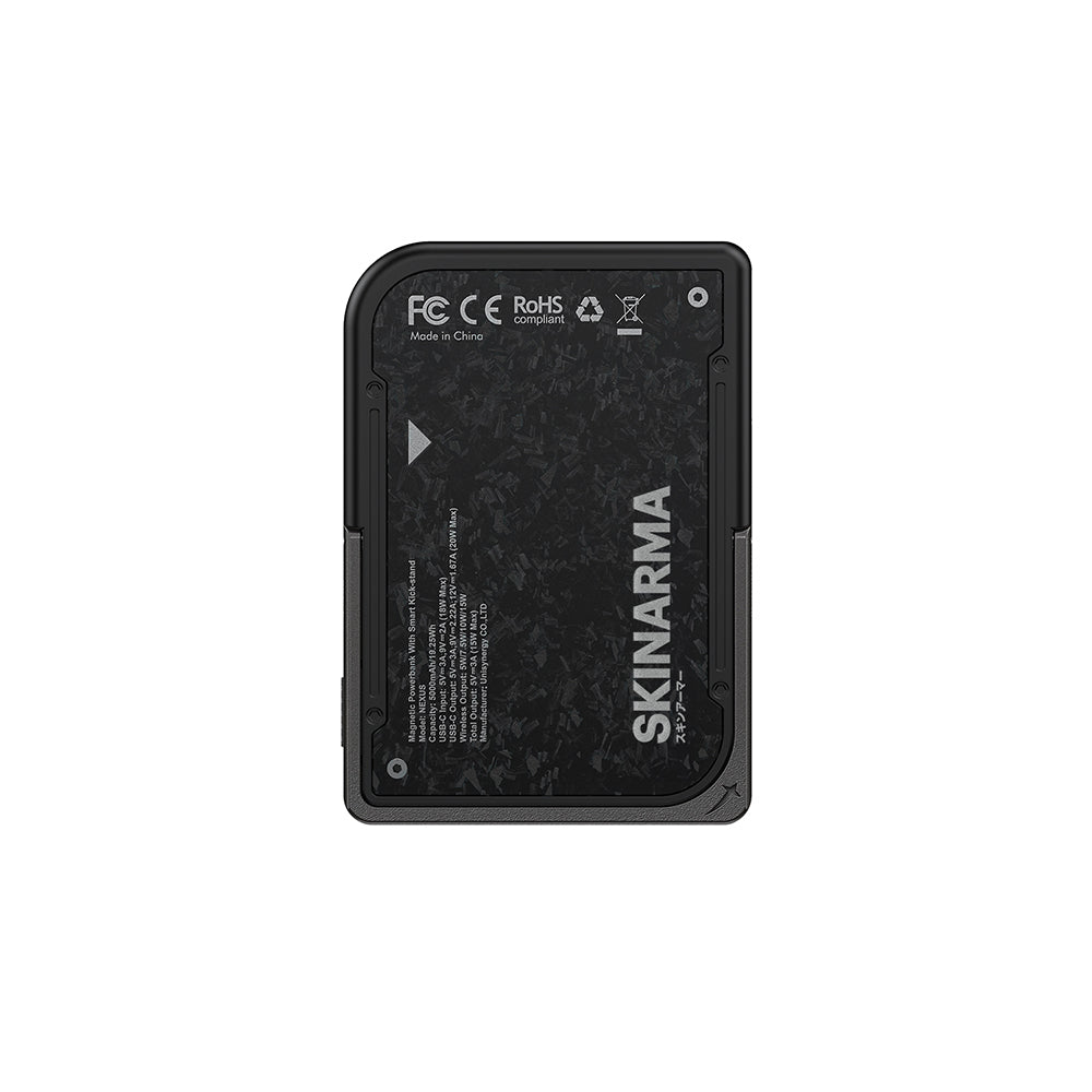 Skinarma Vektor Kablosuz ve PD Hızlı Şarj Özellikli Metal Standlı Taşınabilir Powerbank 15W 5000mAh