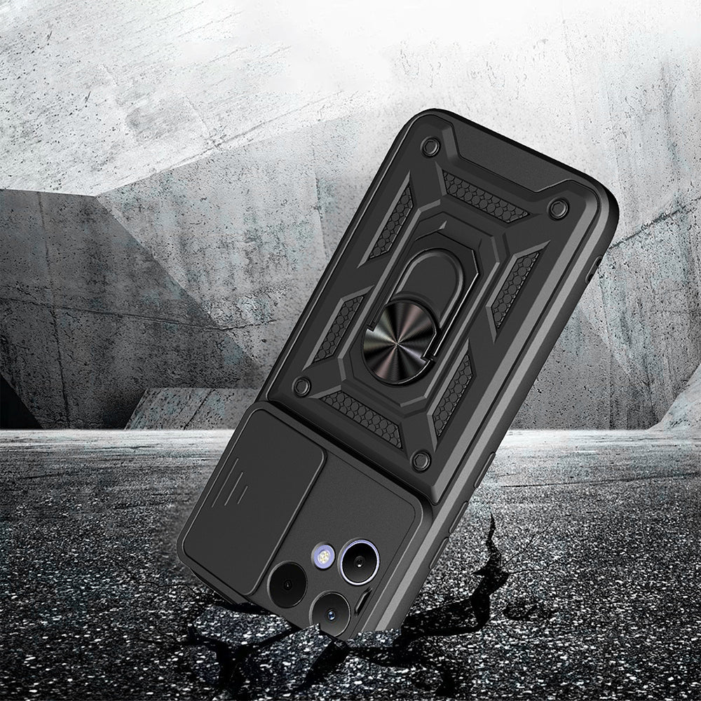Tecno Pova Curve 2 Kılıf Magnetik Standlı Kamera Korumalı Zore Sürgülü Vega Kapak