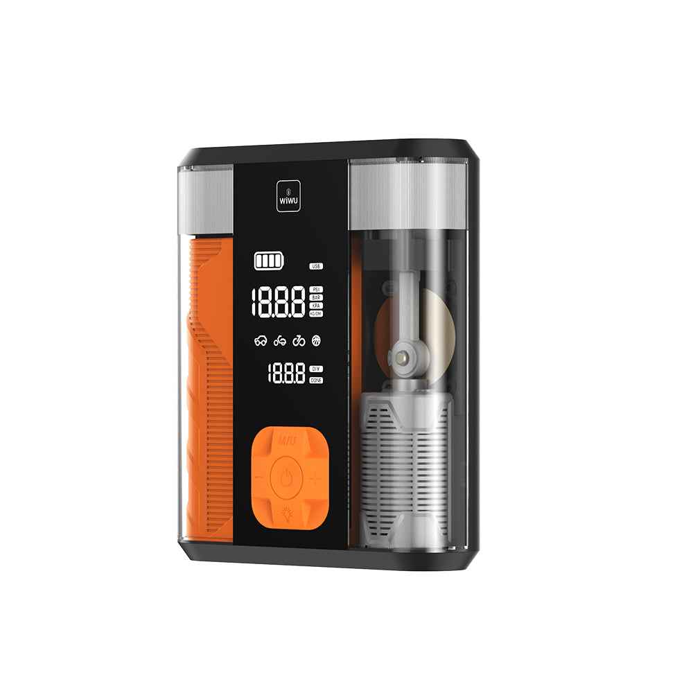 Wiwu CG201 4in1 Dijital LED Göstergeli Araç Akü Acil Durum Takviye Güç Kaynağı Powerbank 40W 8800mAh