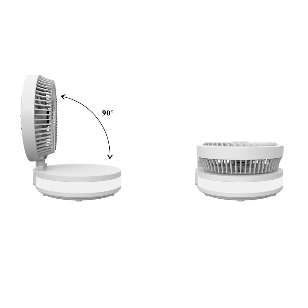 Wiwu FS05 Katlanabilir Şarjlı Dijital LED Ekranlı Gece Lambalı Masaüstü Fan