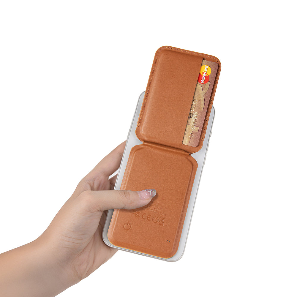 Wiwu MW-007P Magnetik Standlı Kartlık Kablosuz Şarj Uyumlu FindMy ve Find Hub Özellikli Mag Wallet