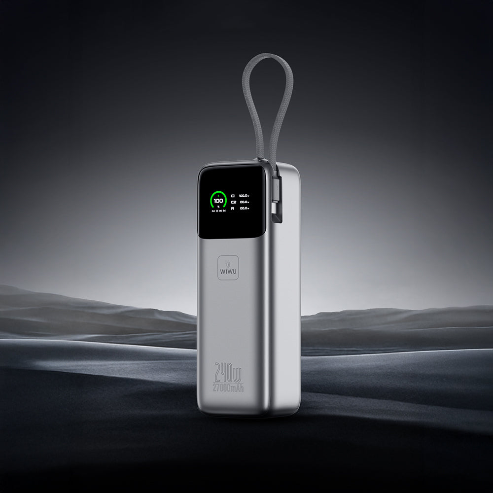 Wiwu PM-201 Power Mega Serisi Type-C Çıkışlı Taşınabilir Powerbank PD 240W 27000mAh