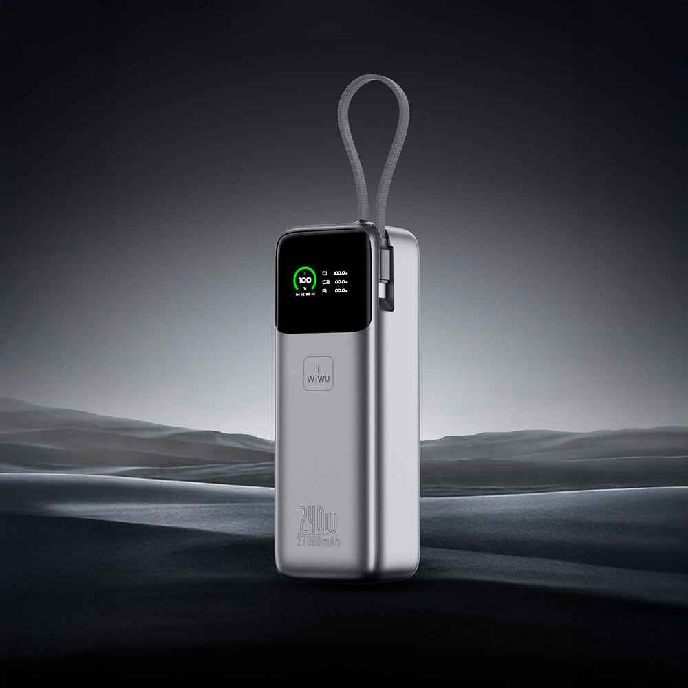 Wiwu PM-201 Power Mega Serisi Type-C Çıkışlı Taşınabilir Powerbank PD 240W 27000mAh