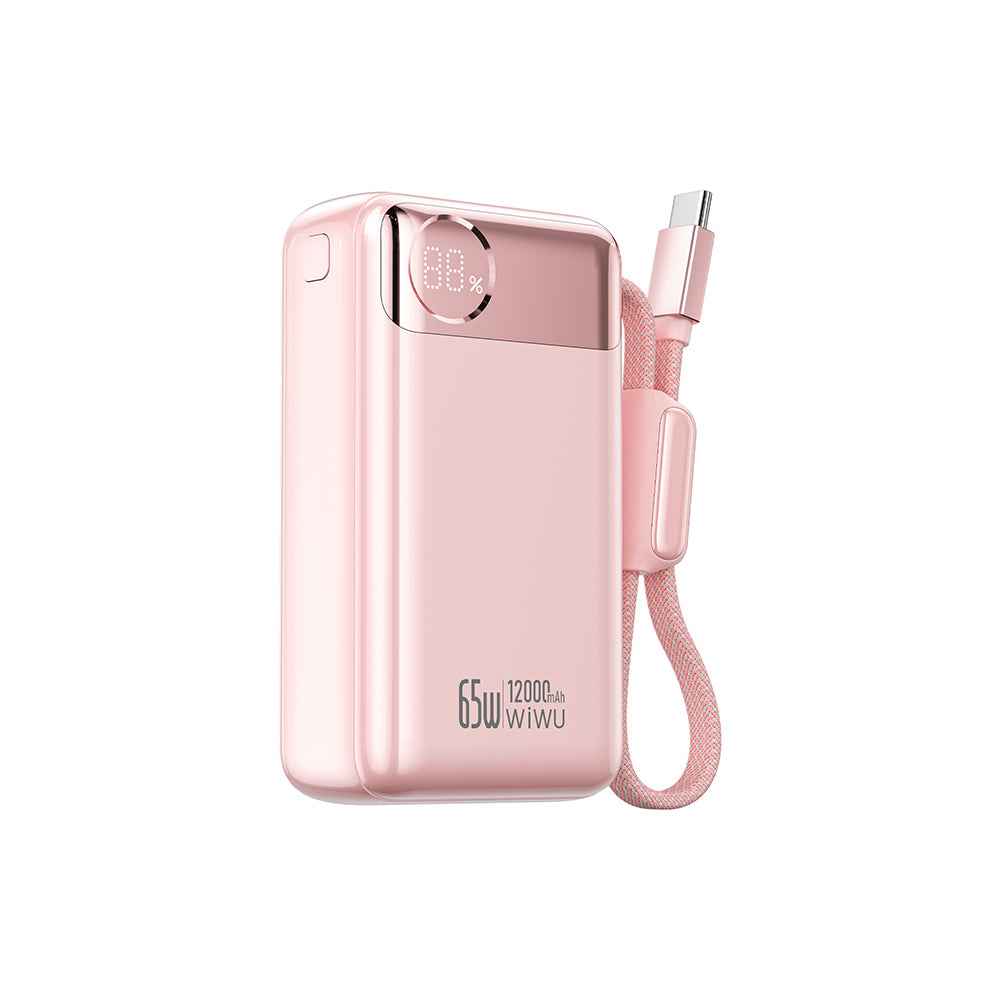 Wiwu T132 Power Plus Serisi Type-C Kablolu PD Powerbank 65W 12000mAh