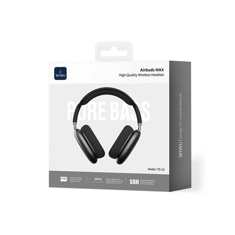 Wiwu TD-13 Airbuds Max Pure Bass Özellikli Kulak Üstü Bluetooth Kulaklık v6.0