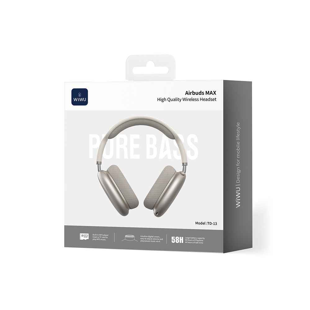 Wiwu TD-13 Airbuds Max Pure Bass Özellikli Kulak Üstü Bluetooth Kulaklık v6.0