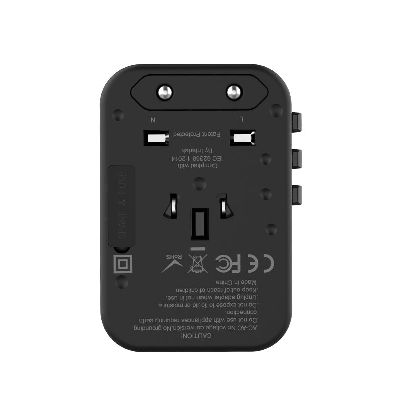 Wiwu UA-303 Çoklu Universal TR/US/UK/AUS/EU Uyumlu Şarj Adaptörü 33.5W