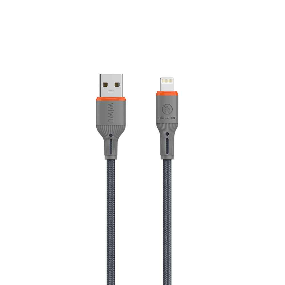 Wiwu Wi-C095 FlameGuard Serisi USB-A to Lightning Data ve Şarj Kablosu 1.2M