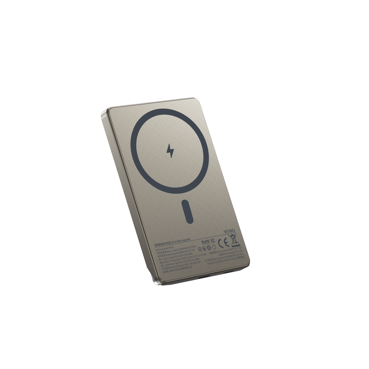 Wiwu Wi-P019 Ultra İnce Explore Serisi Led Göstergeli Wireless M-safe Powerbank 15W 5000mAh