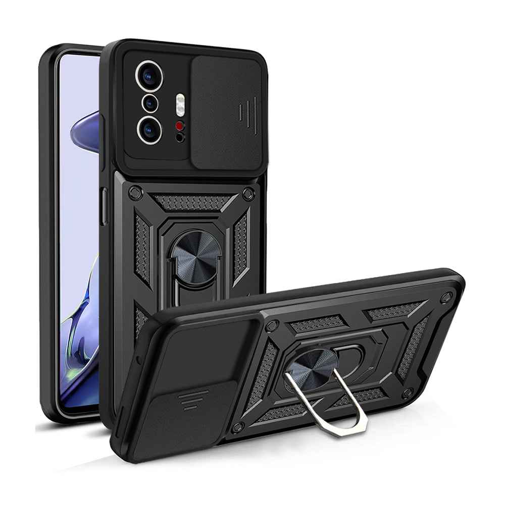 Xiaomi 11T Pro 5G Kılıf Magnetik Standlı Kamera Korumalı Zore Sürgülü Vega Kapak