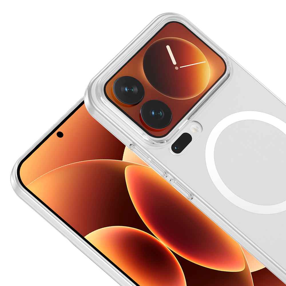 Xiaomi 17 Pro Max Kamera Korumalı M-Safe Şarj Özellikli Şeffaf Zore London Sert PC Kapak