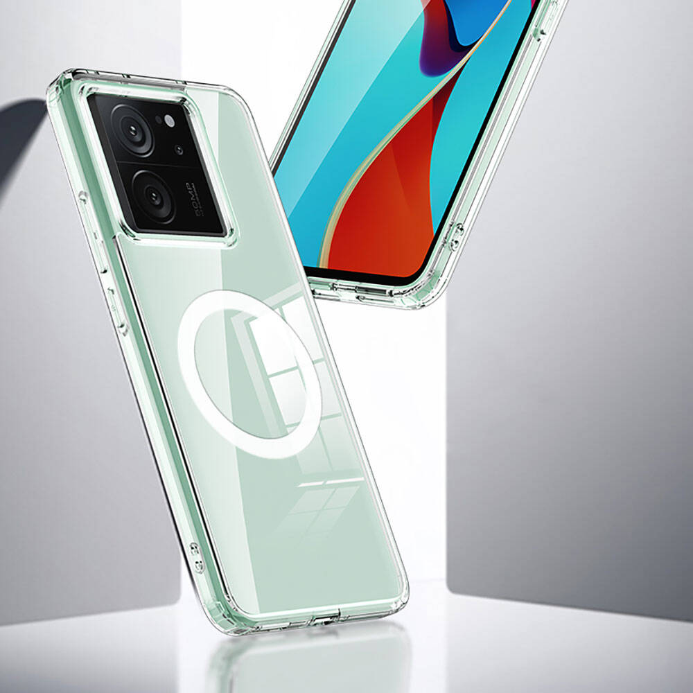 Xiaomi Mi 13T Pro Kılıf Sert PC Arka Yüzey Wireless Şarj Özellikli Zore Flet M-safe Kapak