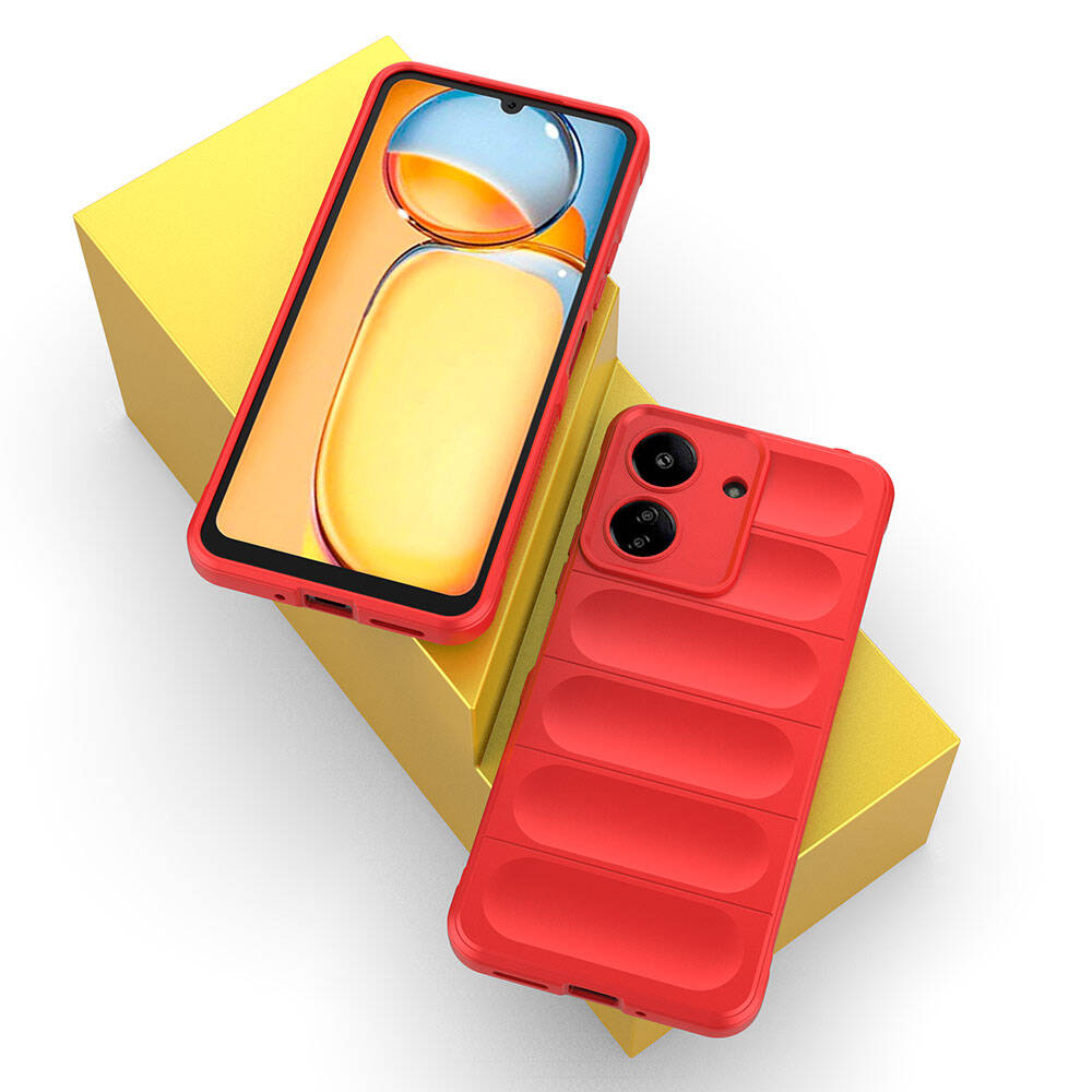Xiaomi Poco C65 Kılıf Esnek TPU Oyuklu Arka Yüzey Tasarımlı Zore Etnik Silikon Kapak